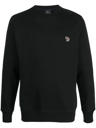 Shop Ps By Paul Smith Embroidered Logo Sweatshirt In Black