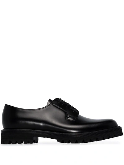Church's Woman Lace-up Shoes Midnight Blue Size 4.5 Leather In Black