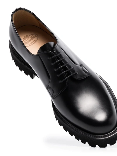Shannon Glossed-leather Brogues In Black