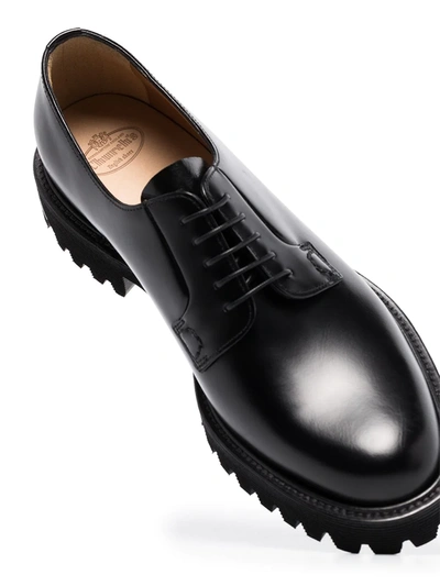 Church's Woman Lace-up Shoes Midnight Blue Size 4.5 Leather In Black