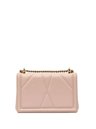 Shop Dolce & Gabbana Medium Devotion Quilted Crossbody Bag In Pink