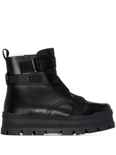 Shop Ugg Leather Ankle Boots In Black