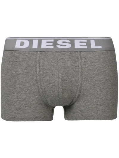 Shop Diesel Logo Band Briefs In Grey
