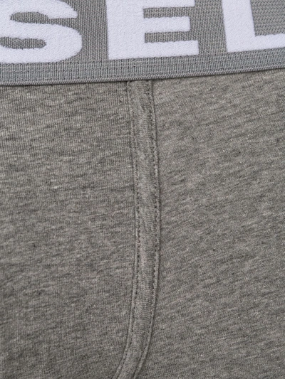 Shop Diesel Logo Band Briefs In Grey