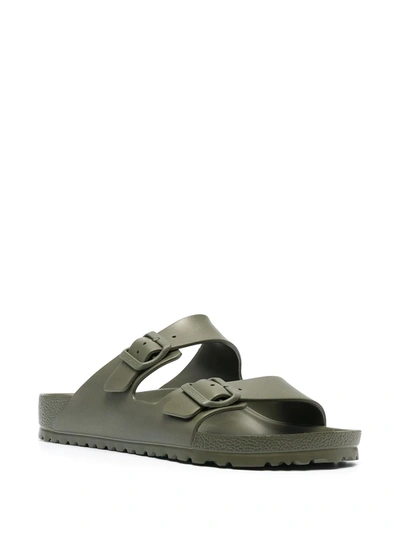 Shop Birkenstock Arizona Buckled Sandals In Green