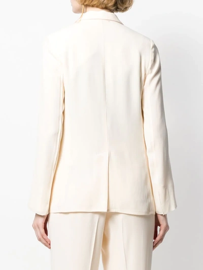 Shop Forte Forte Loose Button Blazer In Neutrals