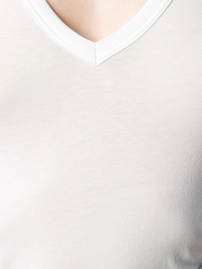 Shop Veronica Beard V-neck T-shirt In White