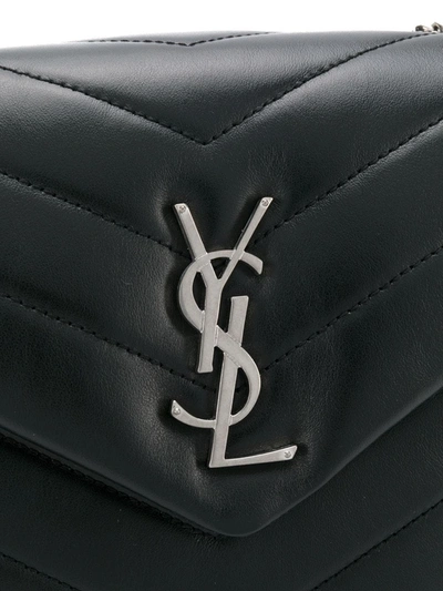 Shop Saint Laurent Small Loulou Shoulder Bag In Black