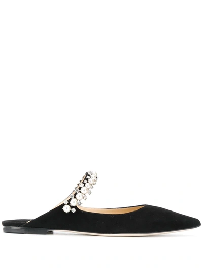 Shop Jimmy Choo Bing Flat Slippers In Black