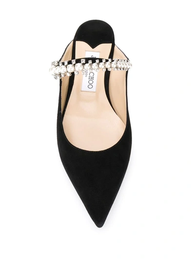 Shop Jimmy Choo Bing Flat Slippers In Black