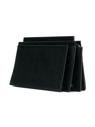 Shop Thom Browne Lucido Leather Shoulder Bag In Black