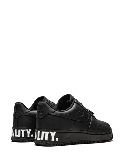 Nike Air Force 1 Leather Sneakers In Black