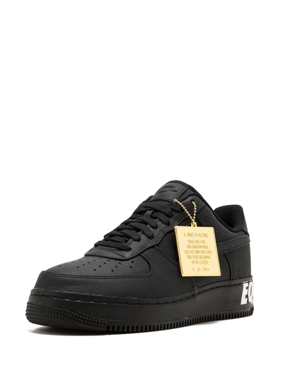 Nike Air Force 1 Leather Sneakers In Black