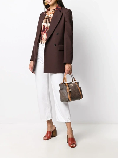 Michael Michael Kors Nomad Small Logo Tote Bag In Brown