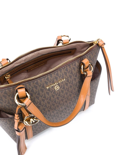 Michael Michael Kors Nomad Small Logo Tote Bag In Brown