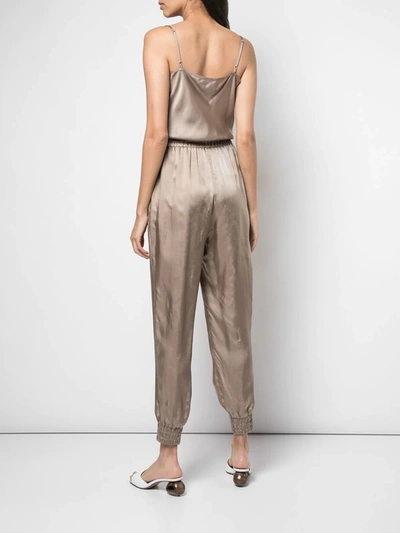 Shop Cinq À Sept Finnley Cowl Neck Jumpsuit In Metallic