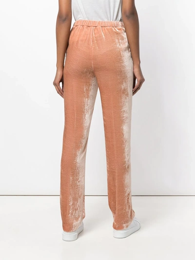 Golden Goose Vanda Varsity Velvet Trousers In Pink