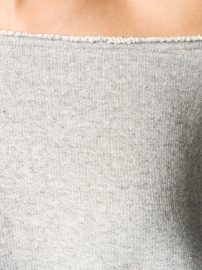 Shop R13 Off-the-shoulder Sweatshirt In Grey