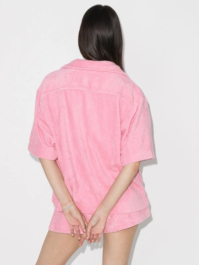 Shop All Things Mochi Terry Boxy Shirt In Pink