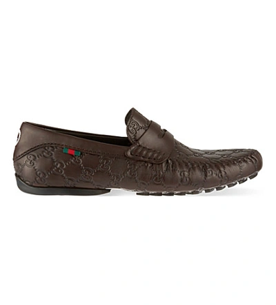 Gucci San Marino Leather Loafer In Brown