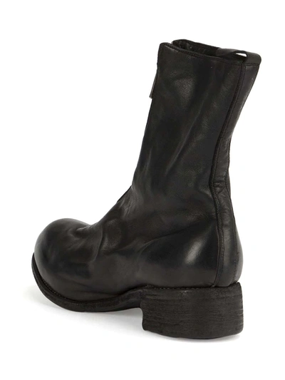 Shop Guidi Front Zip Ankle Boots In Black