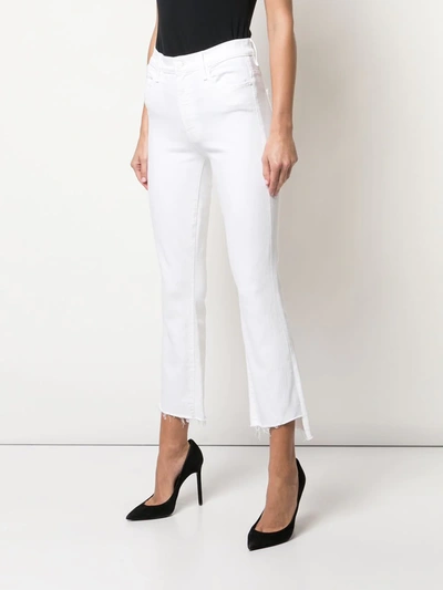 Shop Mother Skinny Cropped Jeans In White