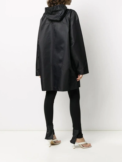 Shop Alyx Boxy Fit Hooded Coat In Black