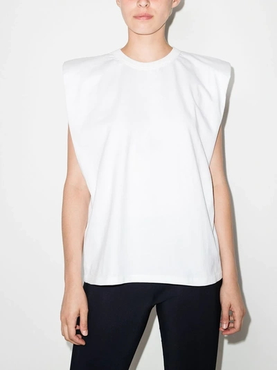 Shop The Frankie Shop Eva Padded T-shirt In White