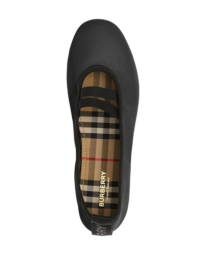 Shop Burberry Logo-detail Ballerina Shoes In Black