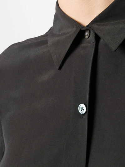 Shop Equipment Essential Silk Shirtdress In Black