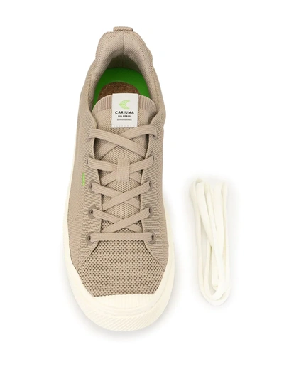 Shop Cariuma Ibi Low-top Knit Sneakers In Brown