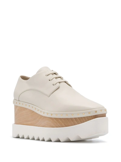 Shop Stella Mccartney Elyse 80mm Platform Shoes In Neutrals