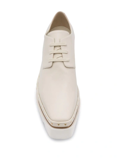 Shop Stella Mccartney Elyse 80mm Platform Shoes In Neutrals