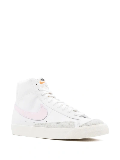 Nike Men's Blazer Mid '77 Vintage Leather High-top Sneakers In White