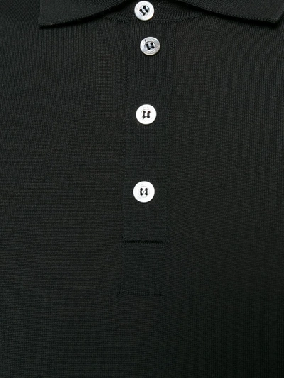 Shop Drumohr Plain Polo Shirt In Black