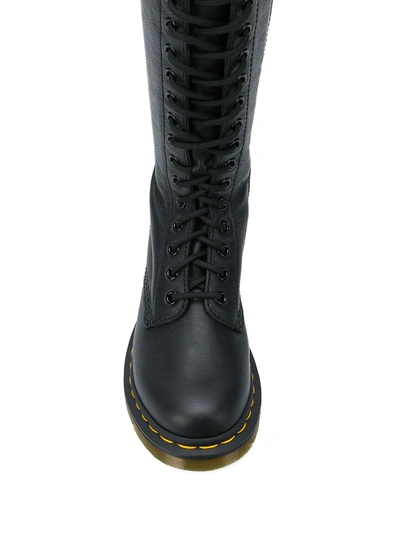 Shop Dr. Martens' Lace-up Combat Boots In Black