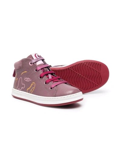 Shop Camper Tws Abstract-print Sneakers In Pink