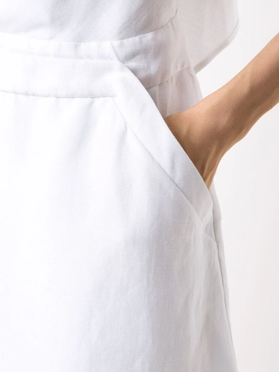 Shop Tufi Duek Ruffled Linen Playsuit In White
