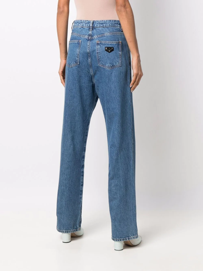 Shop Philipp Plein Iconic Loose Fit Jeans In Blau