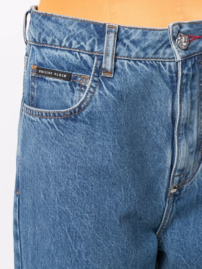Shop Philipp Plein Iconic Loose Fit Jeans In Blau