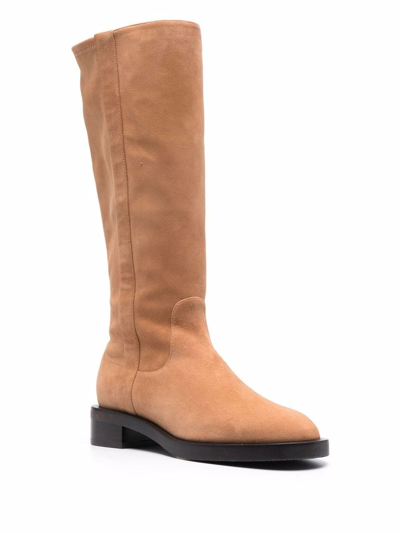 Stuart Weitzman Suede Knee-length Boots In Brown