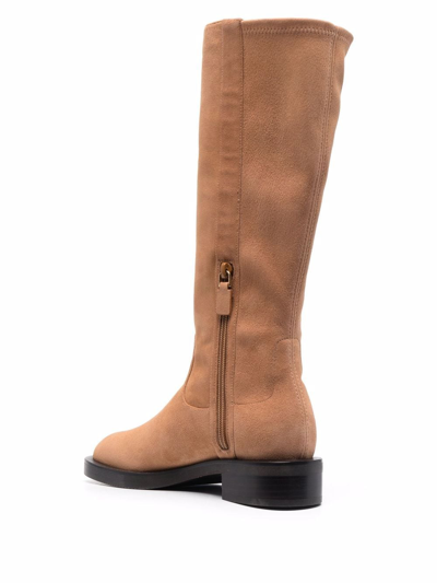 Stuart Weitzman Suede Knee-length Boots In Brown