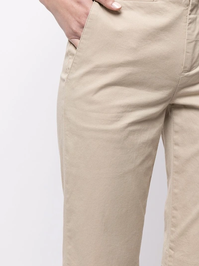 Shop Vince Knee-length Chino Shorts In Brown