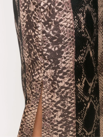 Shop Amir Slama Off The Shoulder Long Dress In Brown