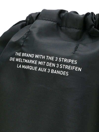 Shop Adidas Originals Trefoil Drawstring Backpack In Black