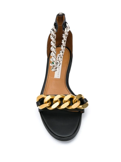 Shop Stella Mccartney Chain-detail Zip-up Sandals In Black
