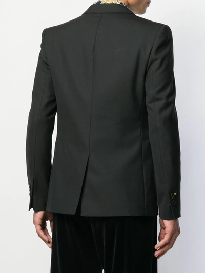 Shop Fendi Reversible Ff Blazer In Black