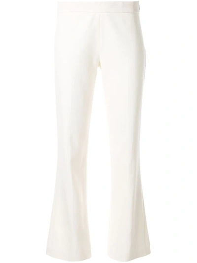 Shop Giambattista Valli Flare Trousers In White