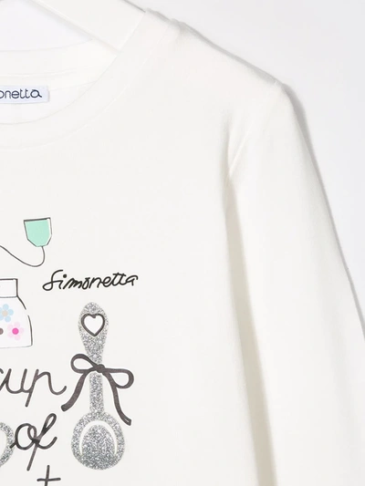 Simonetta My Cup Of Tea T-shirt In White