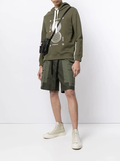 Ports V Graphic Print Hooded Sweatshirt In Green